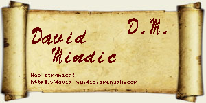 David Mindić vizit kartica